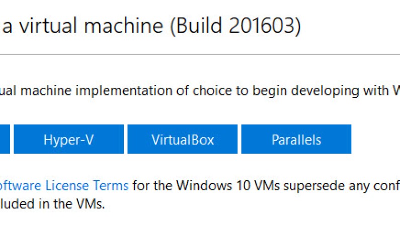 Microsoft updates ready-to-run Windows 10 virtual machines for developers