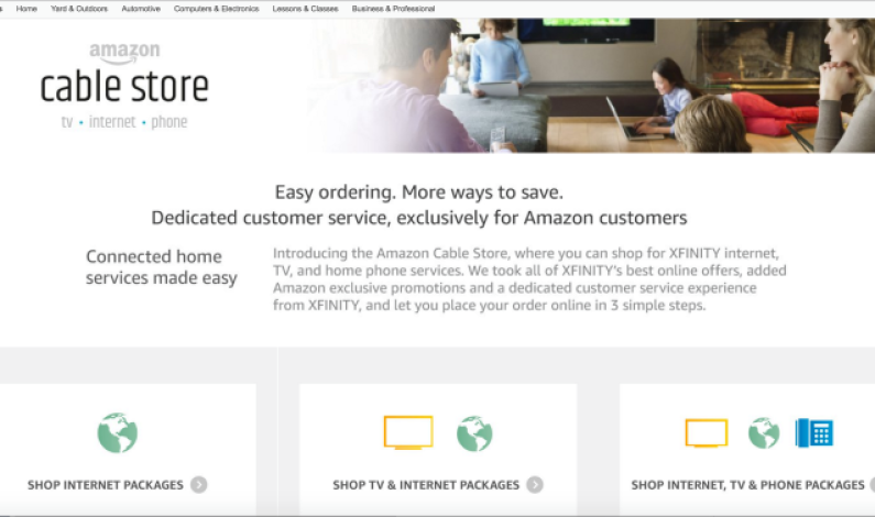 Amazon begins reselling Comcast services on its new site, the Amazon Cable Store