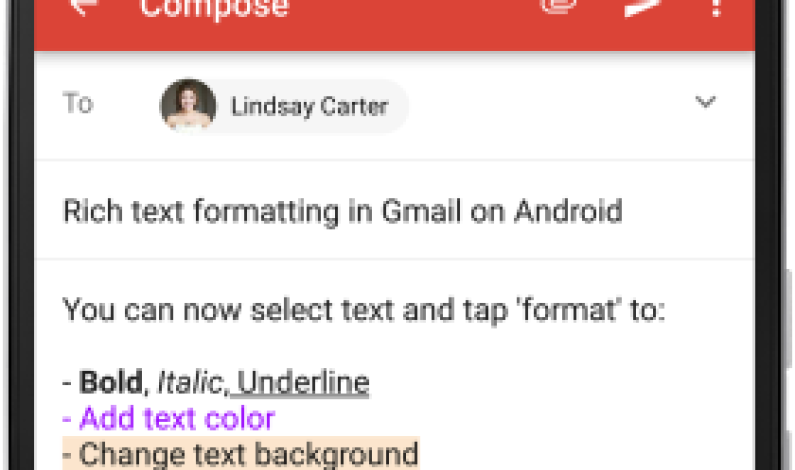 Gmail For Android Gets Rich Text Formatting And Instant RSVPs