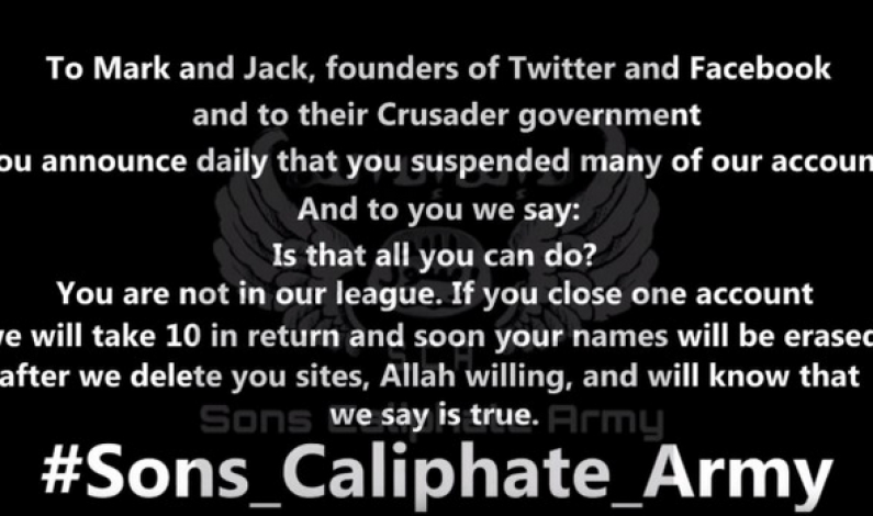 Pro-ISIS Hacker Group Video Threatens Twitter, Facebook CEOs Over Account Suspensions Pro-ISIS Hacker Group Video Threatens Twitter, Facebook CEOs Over Account Suspensions